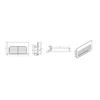 Pravokotna rešetka brez loput 273x126 mm s priključkom 220x90 mm – zlatorumena, Airforce KRASP003