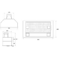 Vgradna kuhinjska napa Airforce Modulo CS1 CCFCS1029 inox, 52x28,5 cm