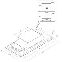 Stropna kuhinjska napa Airforce F88 Flat inox, 100x50 cm 